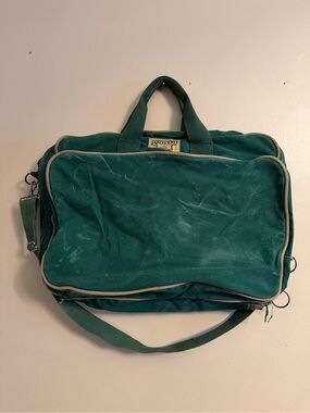 Vintage Lands' End Green Canvas Bag
